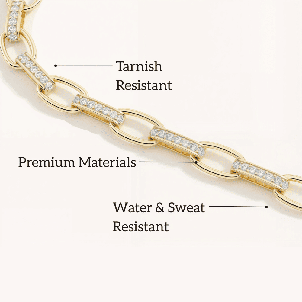 Diamond Paperclip Link Bracelet