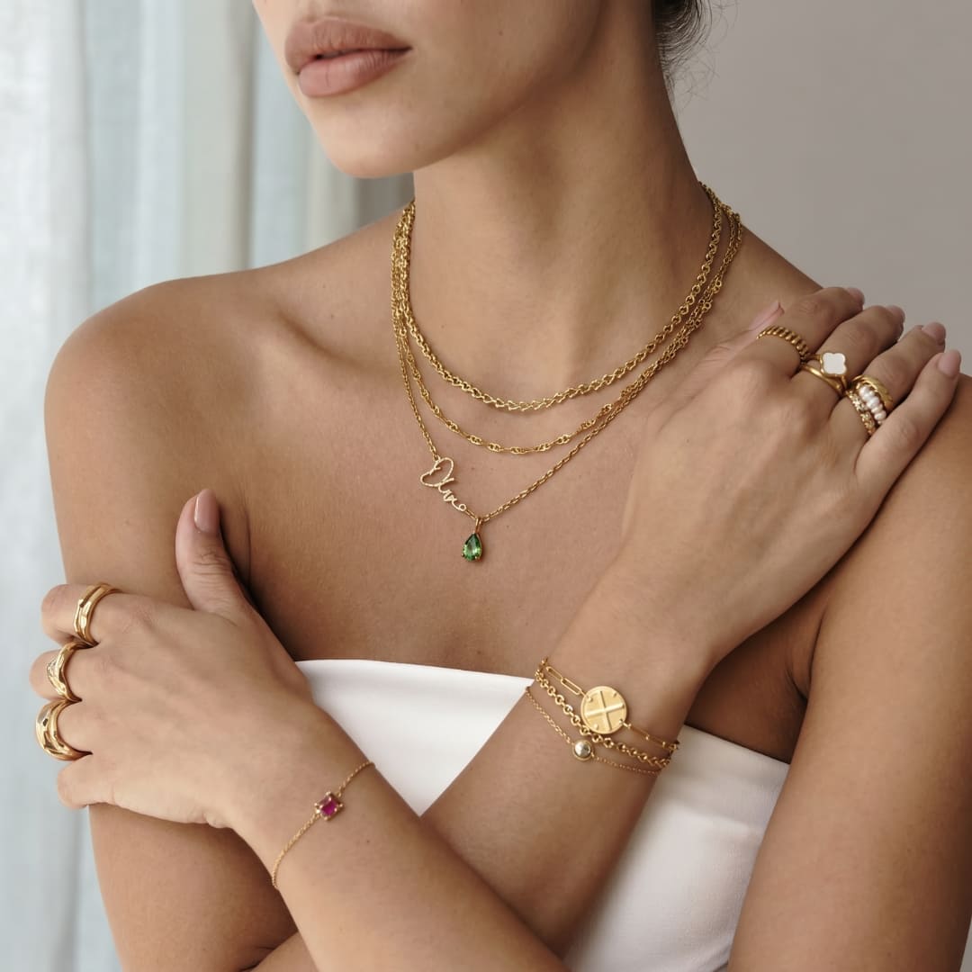 Signature Name & Birth Stone Necklace